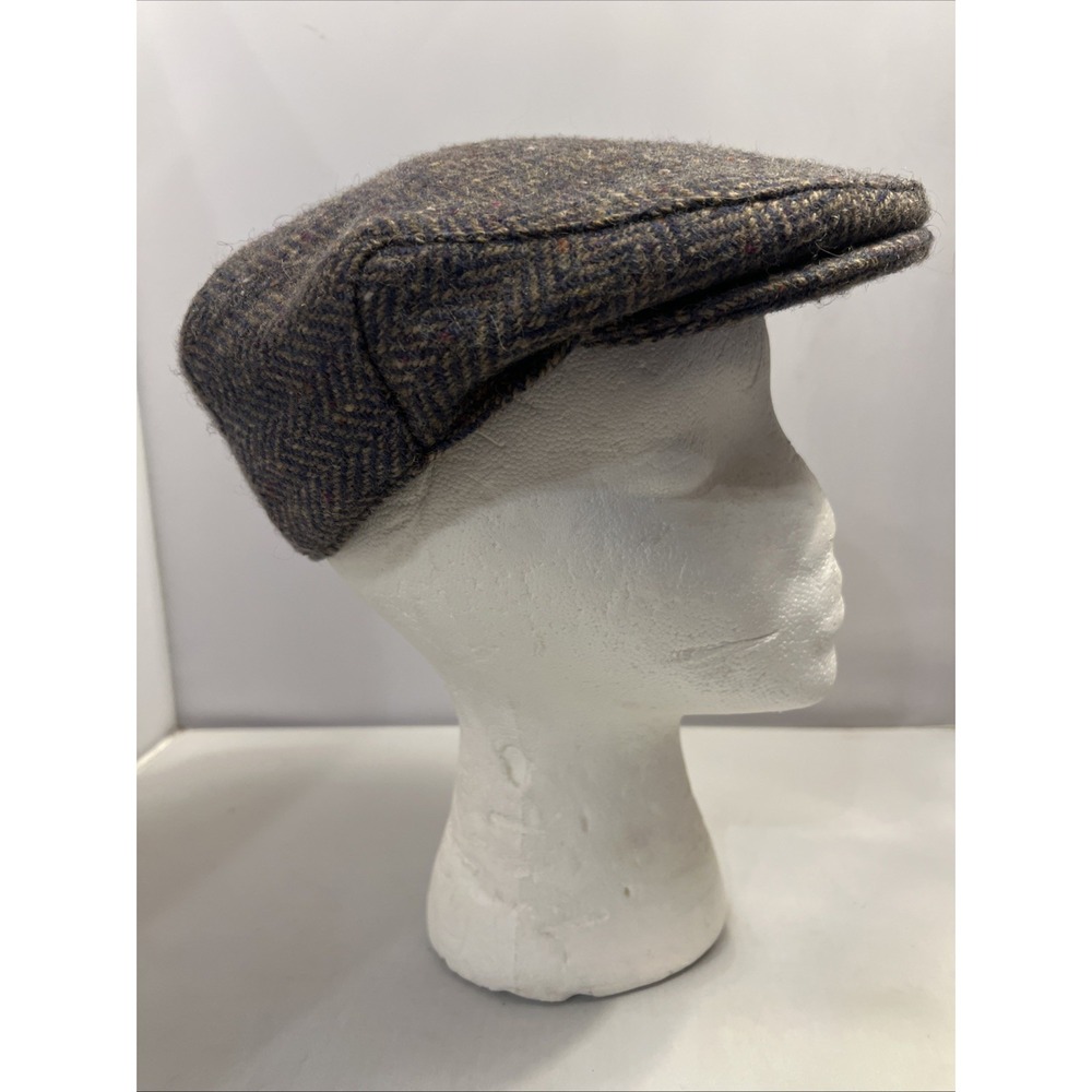 Foxford Woollen Mills Herringbone Wool Hat Flat Cap Med. Cabbie Newsboy